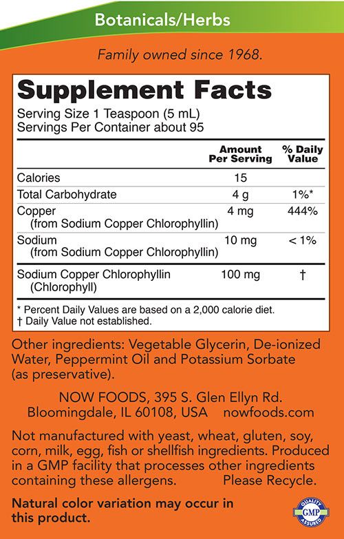 NOW - FOLYÉKONY KLOROFILL - CHLOROPHYLL LIQUID - MENTÁS - 473 ML NOW - FOLYÉKONY KLOROFILL - CHLOROPHYLL LIQUID - MENTÁS - 473 ML