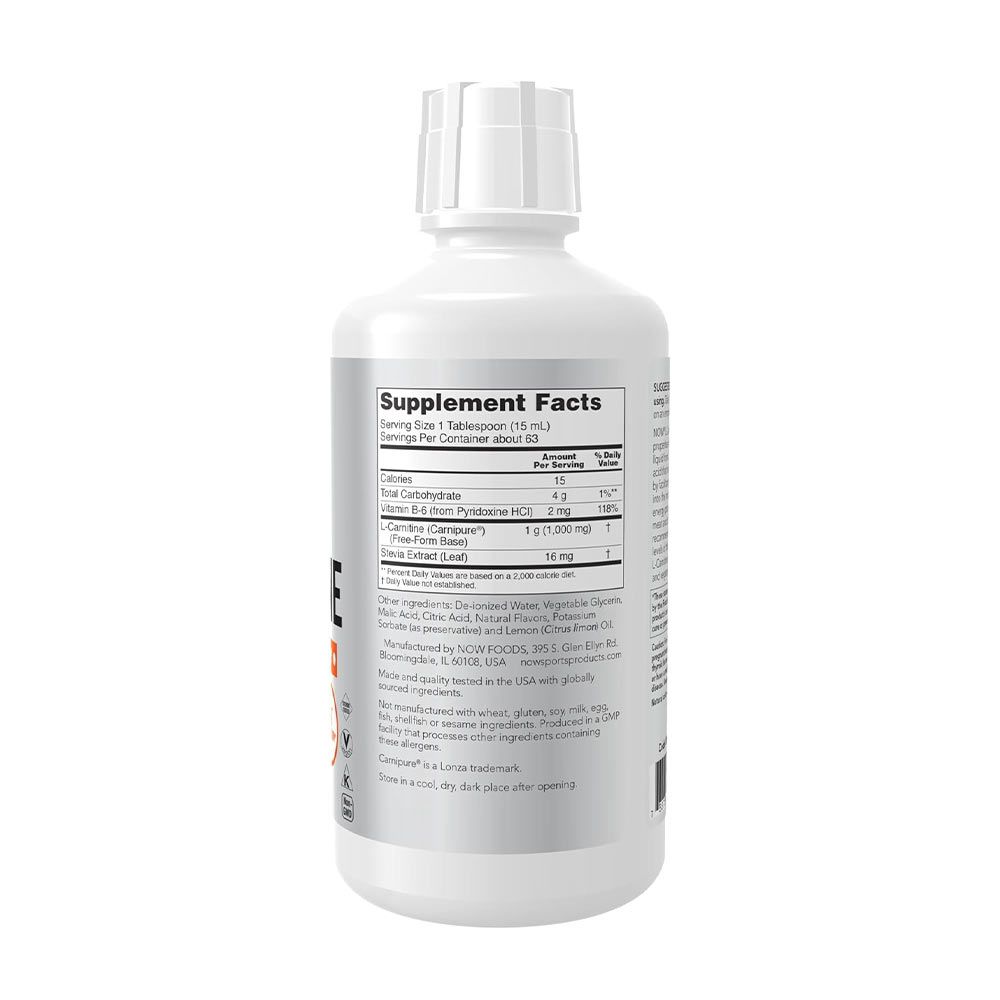 NOW - FOLYÉKONY L-KARNITIN - L-CARNITINE LIQUID 1000 MG - CITRUS - 946 ML NOW - FOLYÉKONY L-KARNITIN - L-CARNITINE LIQUID 1000 MG - CITRUS - 946 ML