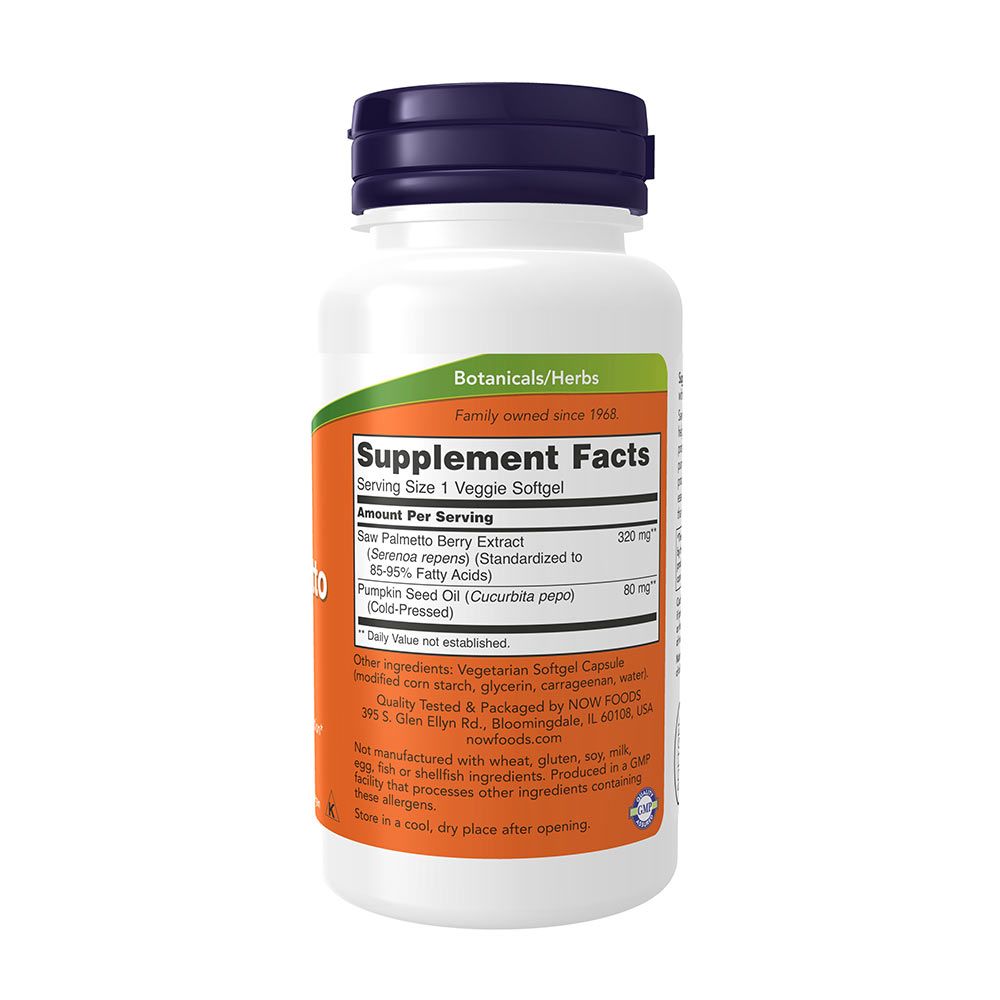 NOW - FŰRÉSZPÁLMA KIVONAT 320 MG - SAW PALMETTO - 90 KAPSZULA NOW - FŰRÉSZPÁLMA KIVONAT 320 MG - SAW PALMETTO - 90 KAPSZULA