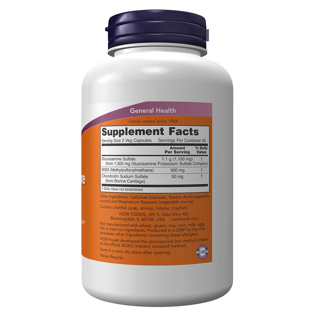 NOW - GLÜKÓZAMIN ÉS MSM ÍZÜLETVÉDŐ - GLUCOSAMINE & MSM - 180 KAPSZULA NOW - GLÜKÓZAMIN ÉS MSM ÍZÜLETVÉDŐ - GLUCOSAMINE & MSM - 180 KAPSZULA