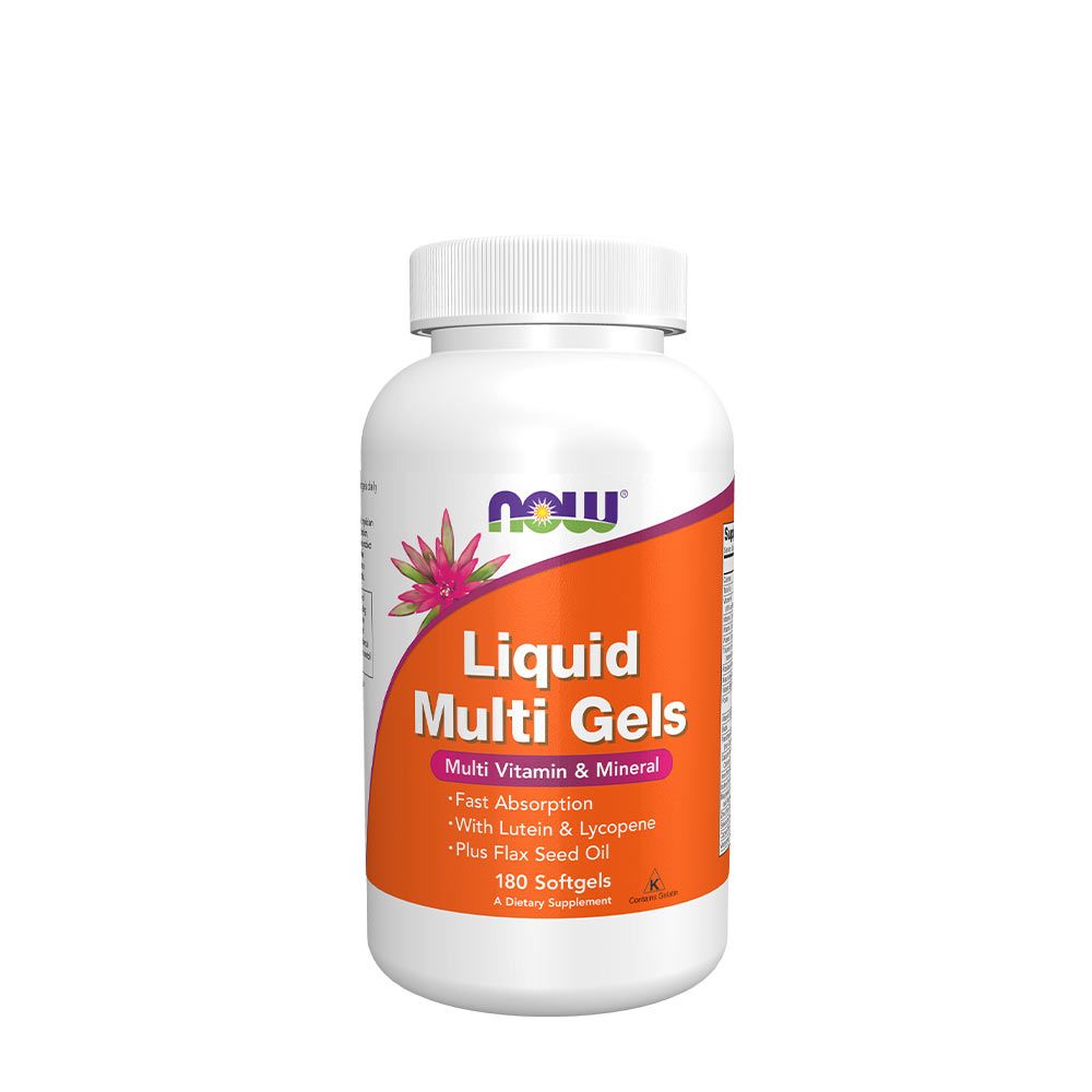 NOW - GYORS FELSZÍVÓDÁSÚ MULTIVITAMIN - LIQUID MULTI GELS - 180 KAPSZULA NOW - GYORS FELSZÍVÓDÁSÚ MULTIVITAMIN - LIQUID MULTI GELS - 180 KAPSZULA