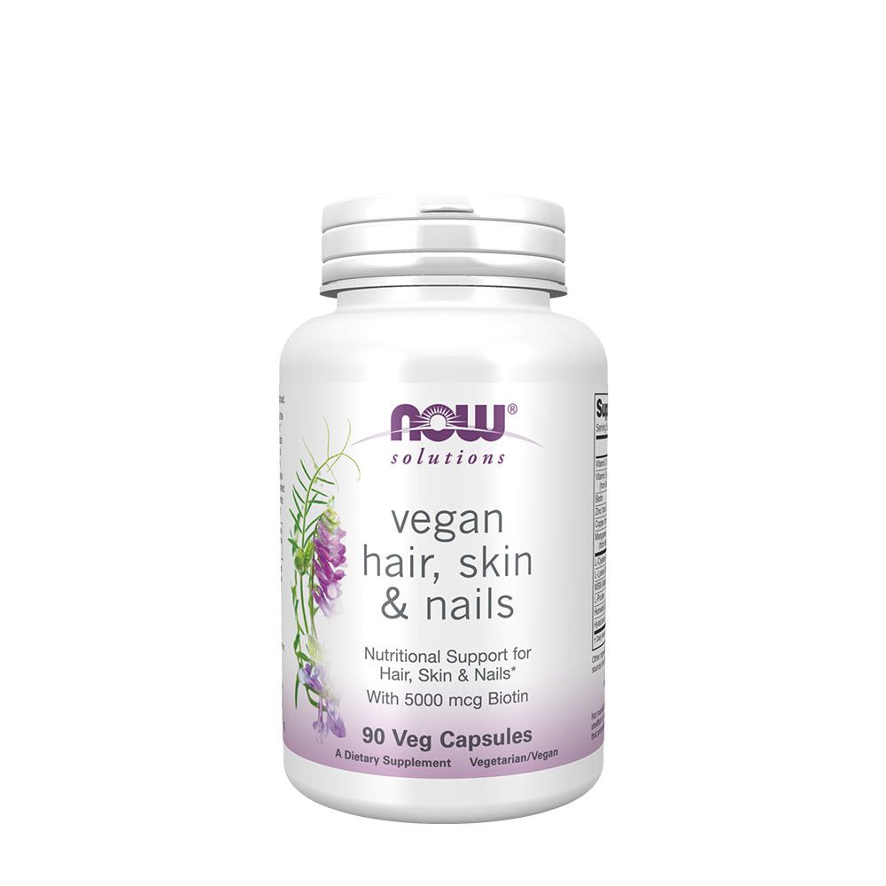 NOW - VEGÁN HAJ, BŐR, KÖRÖM VITAMIN - HAIR, SKIN & NAILS, VEGAN - 90 KAPSZULA NOW - VEGÁN HAJ, BŐR, KÖRÖM VITAMIN - HAIR, SKIN & NAILS, VEGAN - 90 KAPSZULA