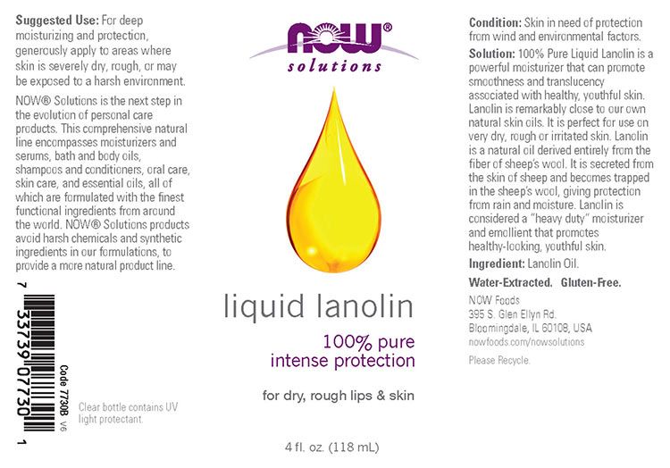 NOW - HIDRATÁLÓ TISZTA LANOLIN OLAJ - 100% PURE LIQUID LANOLIN OIL - 118 ML