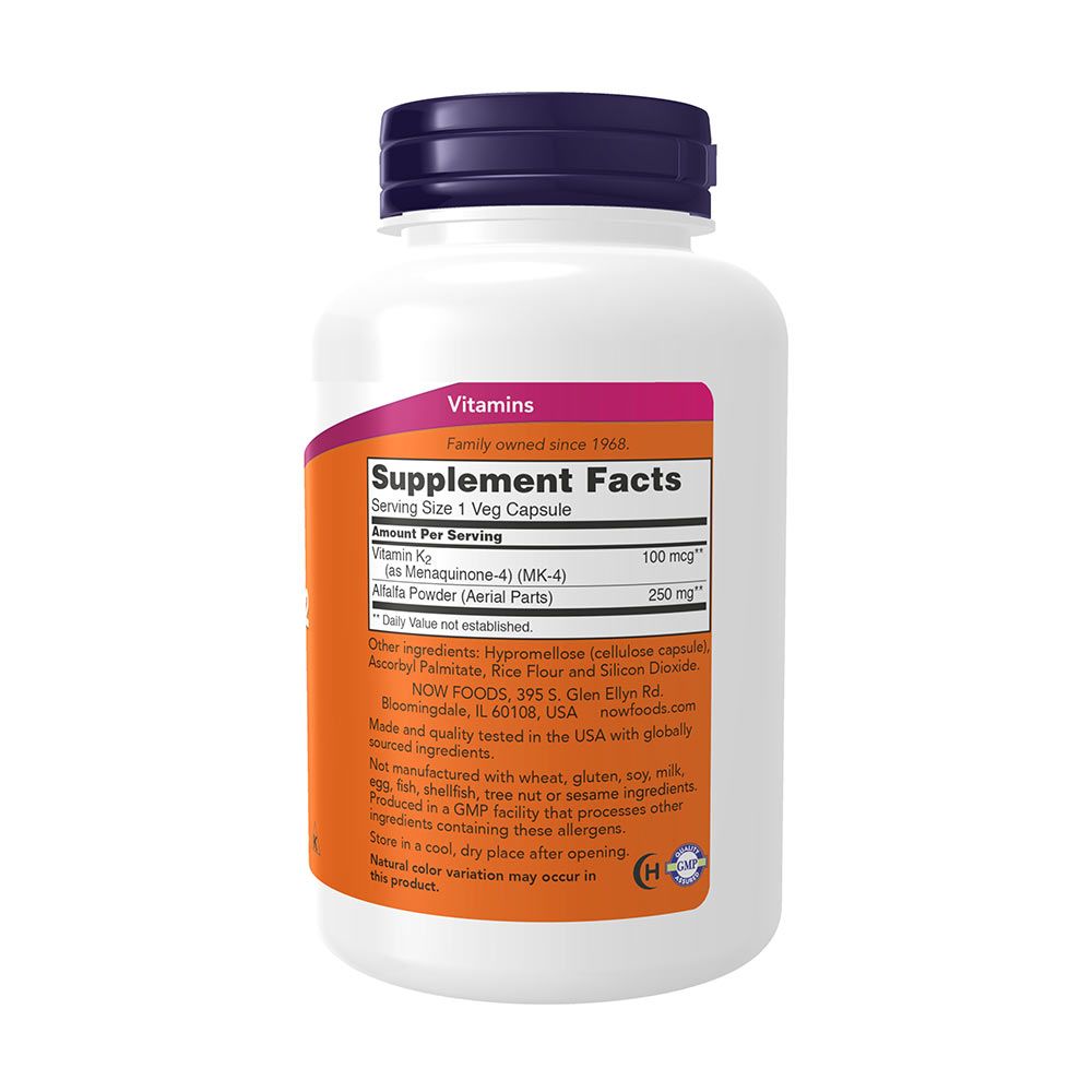 NOW - K2-VITAMIN 100 MCG - 250 KAPSZULA NOW - K2-VITAMIN 100 MCG - 250 KAPSZULA
