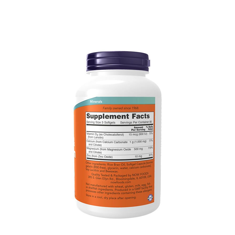 NOW - KALCIUM ÉS MAGNÉZIUM - CALCIUM & MAGNESIUM - 240 LÁGYKAPSZULA