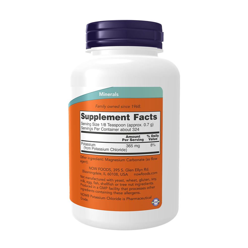 NOW - KÁLIUM-KLORID POR - POTASSIUM CHLORIDE POWDER - 8.OZ - 227 G NOW - KÁLIUM-KLORID POR - POTASSIUM CHLORIDE POWDER - 8.OZ - 227 G