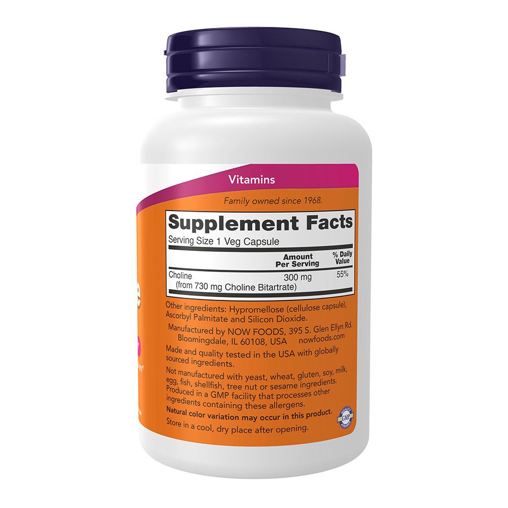 NOW - KOLIN 300 MG - CHOLINE - 100 KAPSZULA NOW - KOLIN 300 MG - CHOLINE - 100 KAPSZULA