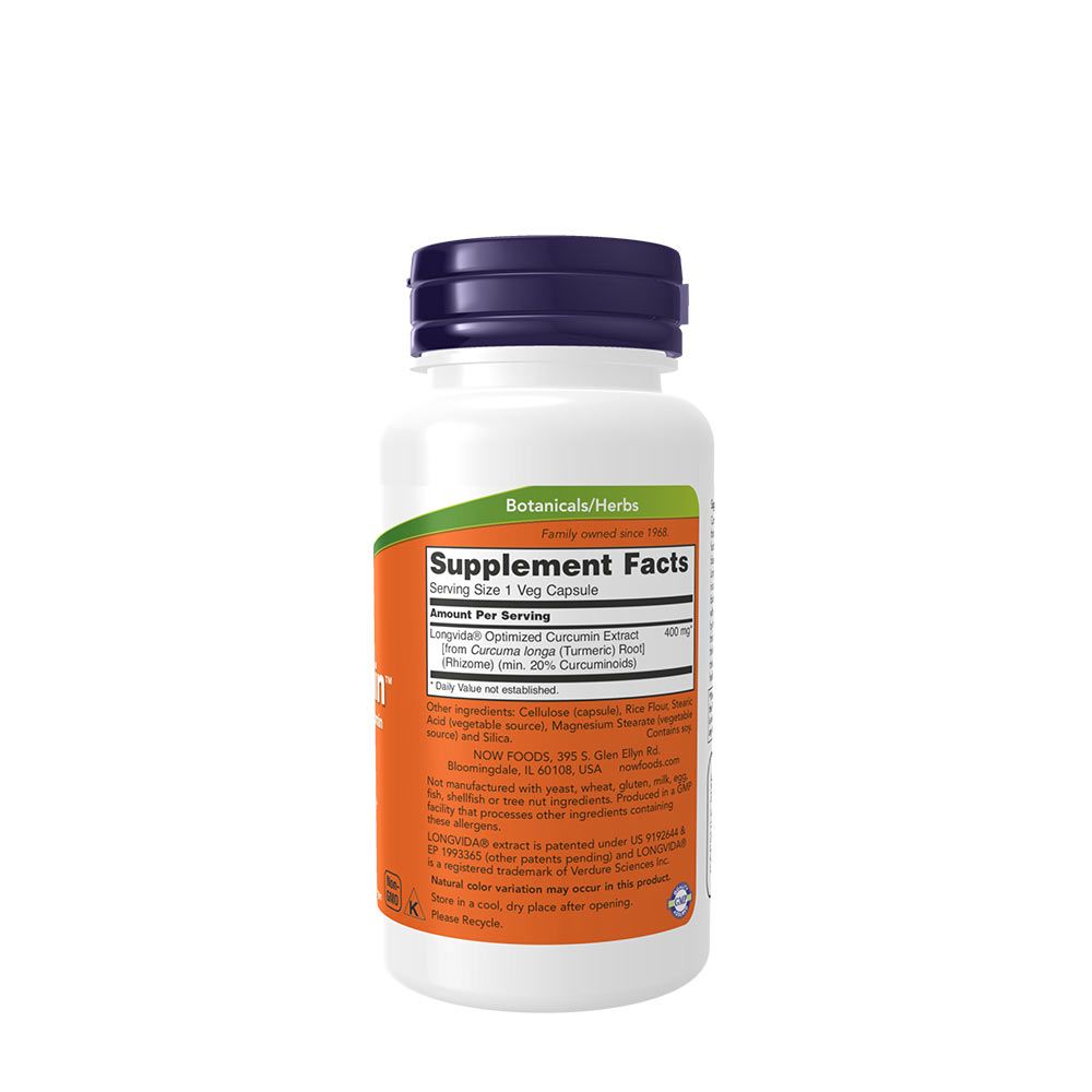 NOW - KURKUMIN 400 MG KAPSZULA - CURCUBRAIN - 50 KAPSZULA NOW - KURKUMIN 400 MG KAPSZULA - CURCUBRAIN - 50 KAPSZULA