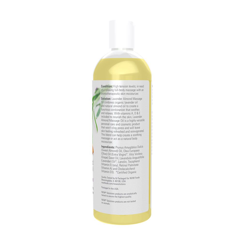 NOW - LEVENDULÁS MASSZÁZSOLAJ - LAVENDER ALMOND MASSAGE OIL - 473 ML NOW - LEVENDULÁS MASSZÁZSOLAJ - LAVENDER ALMOND MASSAGE OIL - 473 ML