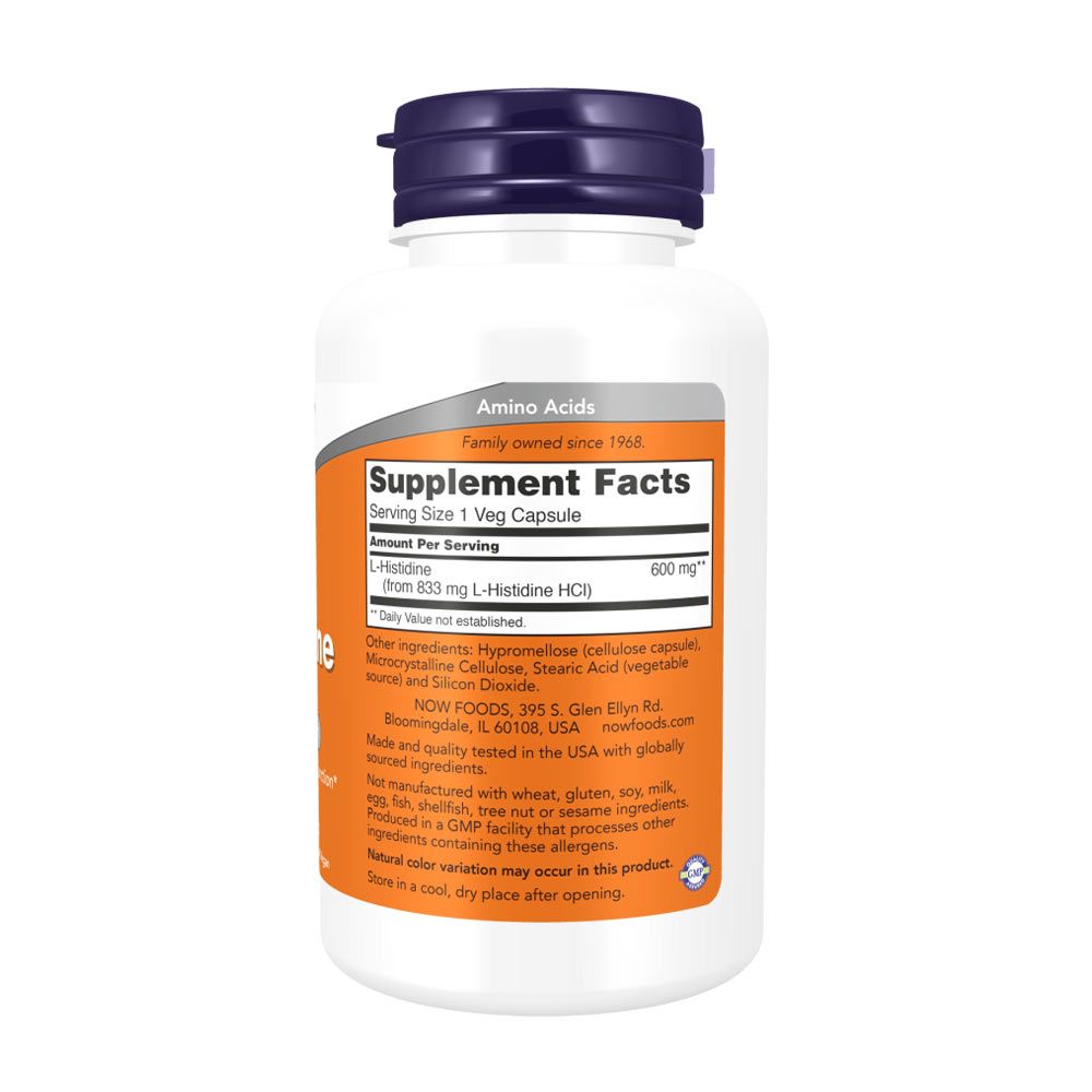 NOW - L-HISTIDINE 600 MG - 60 KAPSZULA NOW - L-HISTIDINE 600 MG - 60 KAPSZULA
