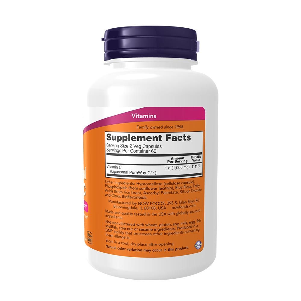 NOW - LIPOSZÓMÁS C-VITAMIN - LIPOSOMAL VITAMIN C - 120 KAPSZULA NOW - LIPOSZÓMÁS C-VITAMIN - LIPOSOMAL VITAMIN C - 120 KAPSZULA