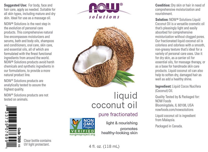 NOW - LIQUID COCONUT OIL - KÓKUSZOLAJ - 118 ML NOW - LIQUID COCONUT OIL - KÓKUSZOLAJ - 118 ML