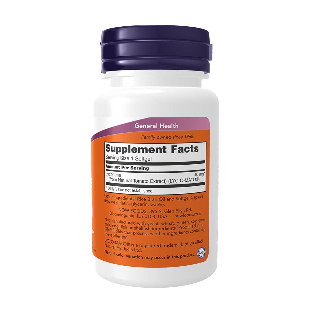 NOW - LYCOPENE 10 MG - 60 KAPSZULA NOW - LYCOPENE 10 MG - 60 KAPSZULA