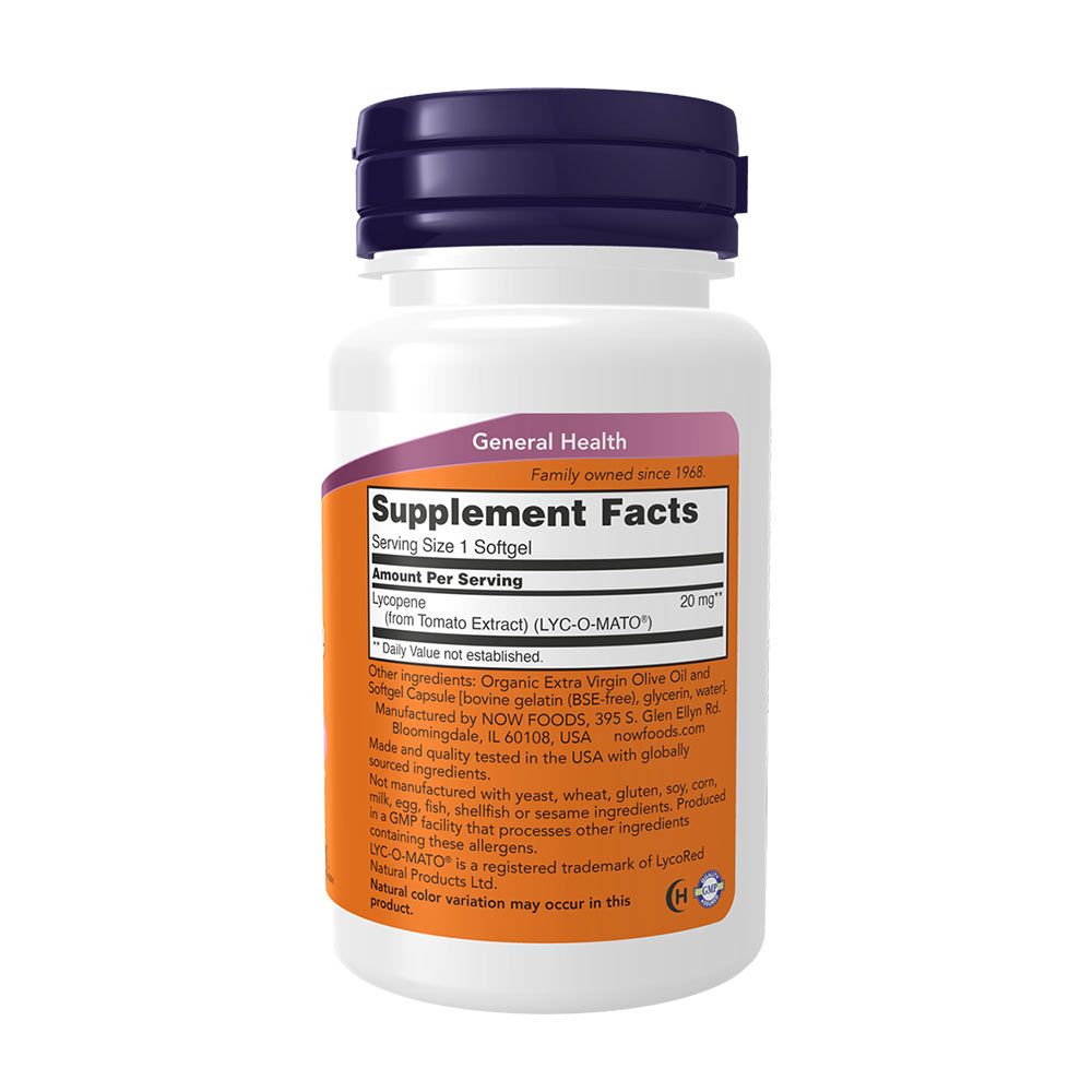 NOW - LYCOPENE 20 MG - 50 KAPSZULA NOW - LYCOPENE 20 MG - 50 KAPSZULA