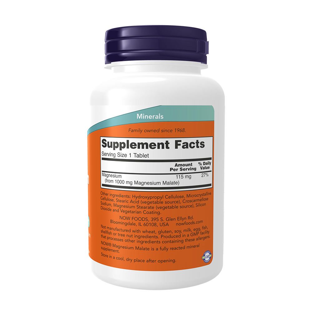 NOW - MAGNÉZIUM MALÁT - MAGNESIUM MALATE 1000 MG - 180 TABLETTA NOW - MAGNÉZIUM MALÁT - MAGNESIUM MALATE 1000 MG - 180 TABLETTA