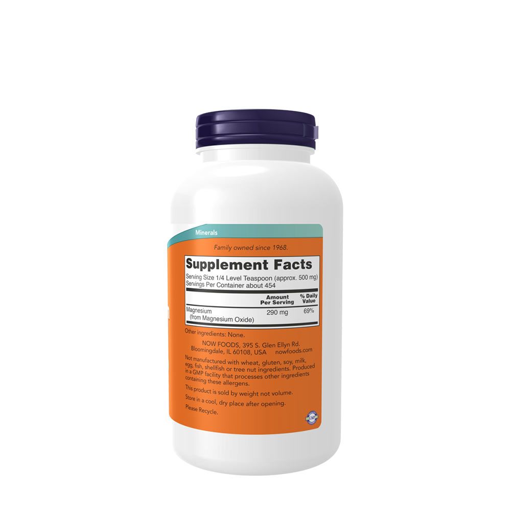 NOW - MAGNÉZIUM OXID POR - MAGNESIUM OXIDE POWDER - 227 G NOW - MAGNÉZIUM OXID POR - MAGNESIUM OXIDE POWDER - 227 G