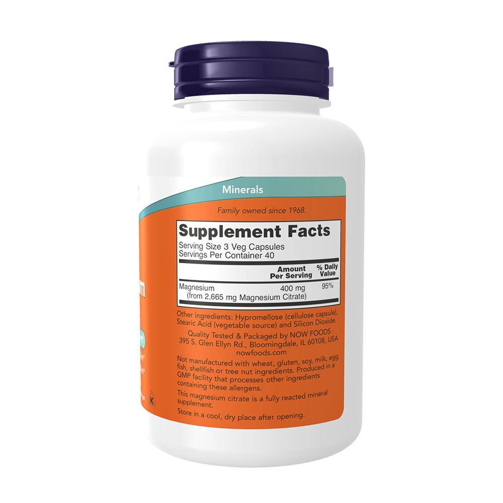 NOW - MAGNÉZIUM CITRÁT KAPSZULA - MAGNESIUM CITRATE - 120 KAPSZULA NOW - MAGNÉZIUM CITRÁT KAPSZULA - MAGNESIUM CITRATE - 120 KAPSZULA