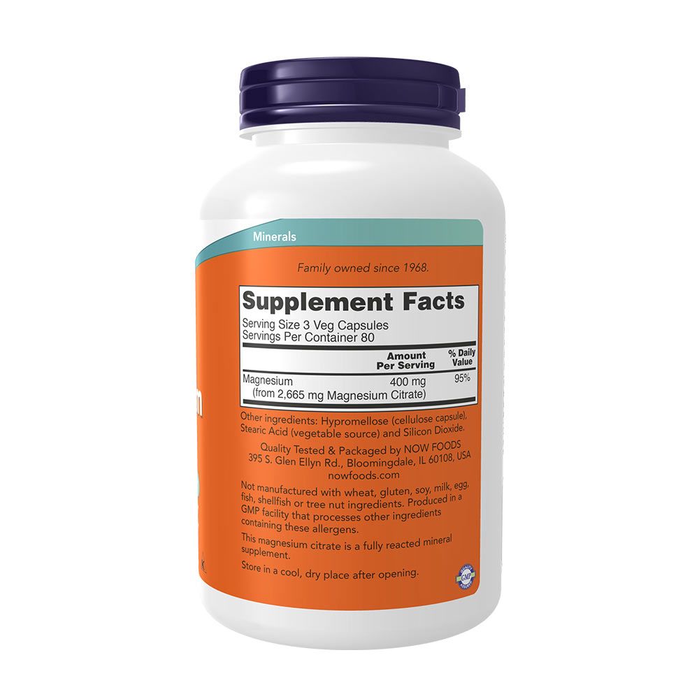 NOW - MAGNÉZIUM CITRÁT KAPSZULA - MAGNESIUM CITRATE - 240 KAPSZULA NOW - MAGNÉZIUM CITRÁT KAPSZULA - MAGNESIUM CITRATE - 240 KAPSZULA