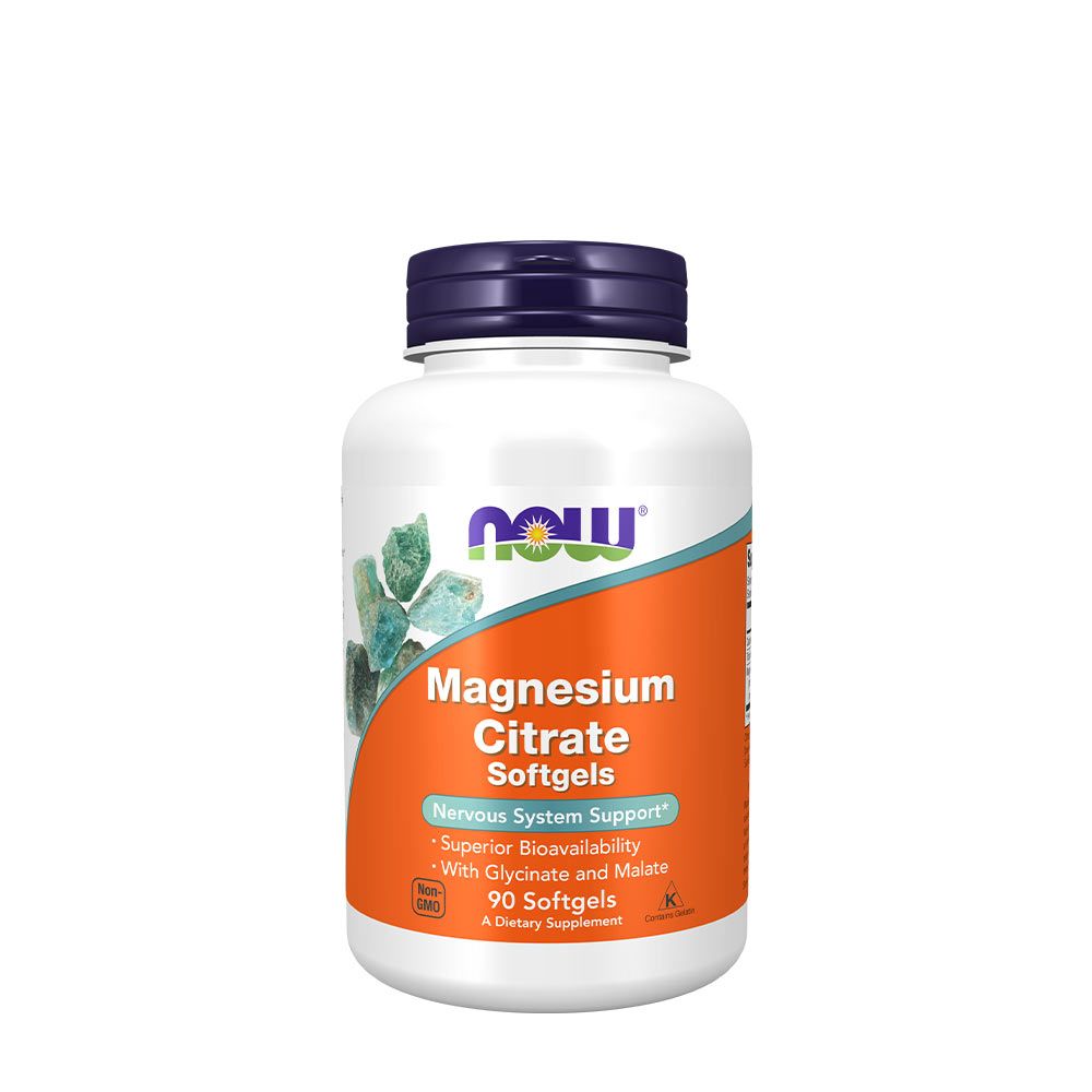 NOW - MAGNÉZIUM-CITRÁT LÁGYKAPSZULA - MAGNESIUM CITRATE - 90 KAPSZULA NOW - MAGNÉZIUM-CITRÁT LÁGYKAPSZULA - MAGNESIUM CITRATE - 90 KAPSZULA