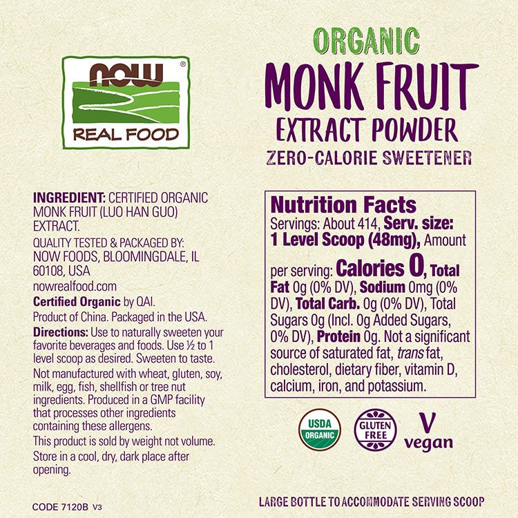 NOW - MONK FRUIT EXTRACT - NULLA KALÓRIATARTALMÚ ÉDESÍTŐSZER - 19.85 G NOW - MONK FRUIT EXTRACT - NULLA KALÓRIATARTALMÚ ÉDESÍTŐSZER - 19.85 G