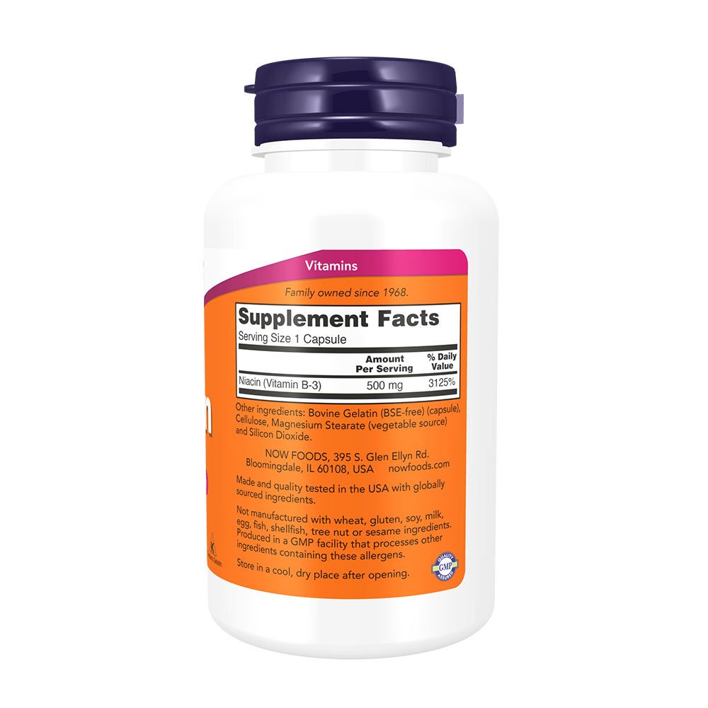 NOW - NIACIN 500 MG (B3-VITAMIN) - 100 KAPSZULA NOW - NIACIN 500 MG (B3-VITAMIN) - 100 KAPSZULA