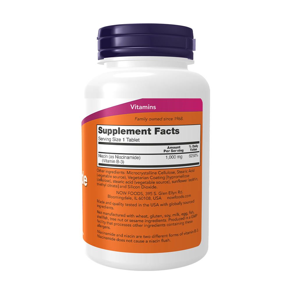 NOW - NIACINAMIDE 1000 MG (B3-VITAMIN) - 90 TABLETTA NOW - NIACINAMIDE 1000 MG (B3-VITAMIN) - 90 TABLETTA