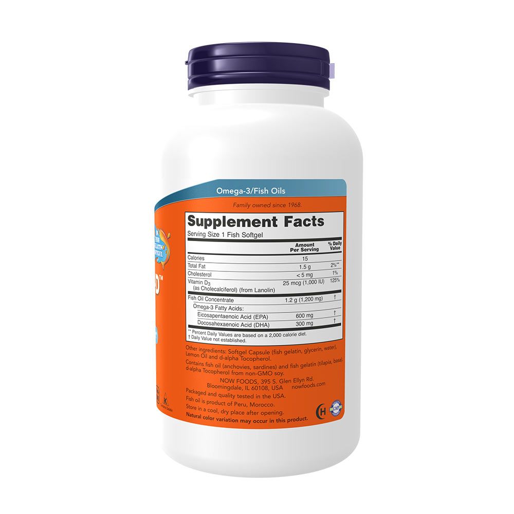 NOW - OMEGA 3 HALOLAJ KAPSZULA D-VITAMINNAL - ULTRA OMEGA 3-D - 180 KAPSZULA NOW - OMEGA 3 HALOLAJ KAPSZULA D-VITAMINNAL - ULTRA OMEGA 3-D - 180 KAPSZULA