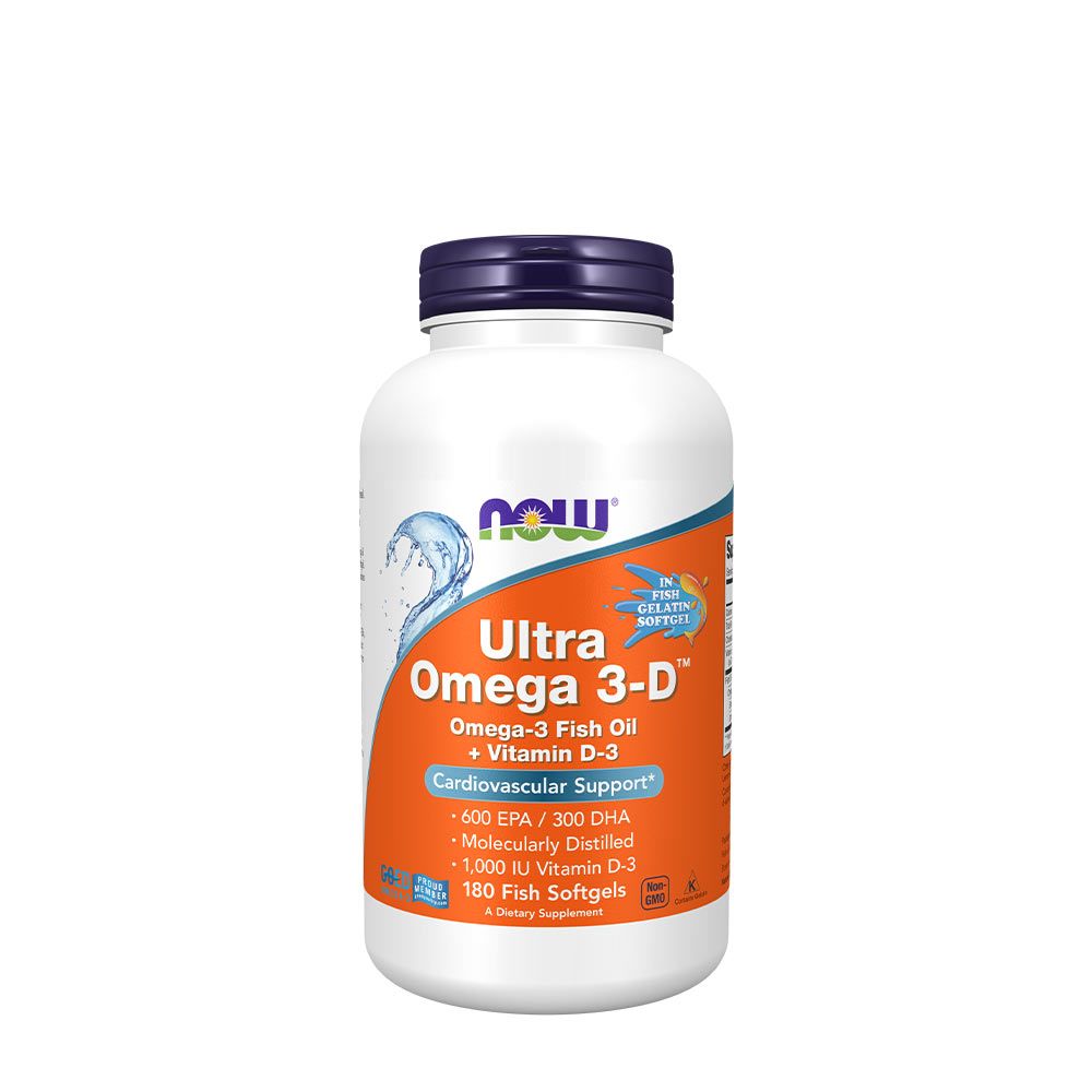 NOW - OMEGA 3 HALOLAJ KAPSZULA D-VITAMINNAL - ULTRA OMEGA 3-D - 180 KAPSZULA NOW - OMEGA 3 HALOLAJ KAPSZULA D-VITAMINNAL - ULTRA OMEGA 3-D - 180 KAPSZULA