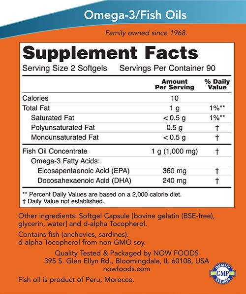 NOW - OMEGA-3 TERMÉSZETES HALOLAJ KONCENTRÁTUM - OMEGA-3 MINI GELS - 180 KAPSZULA NOW - OMEGA-3 TERMÉSZETES HALOLAJ KONCENTRÁTUM - OMEGA-3 MINI GELS - 180 KAPSZULA