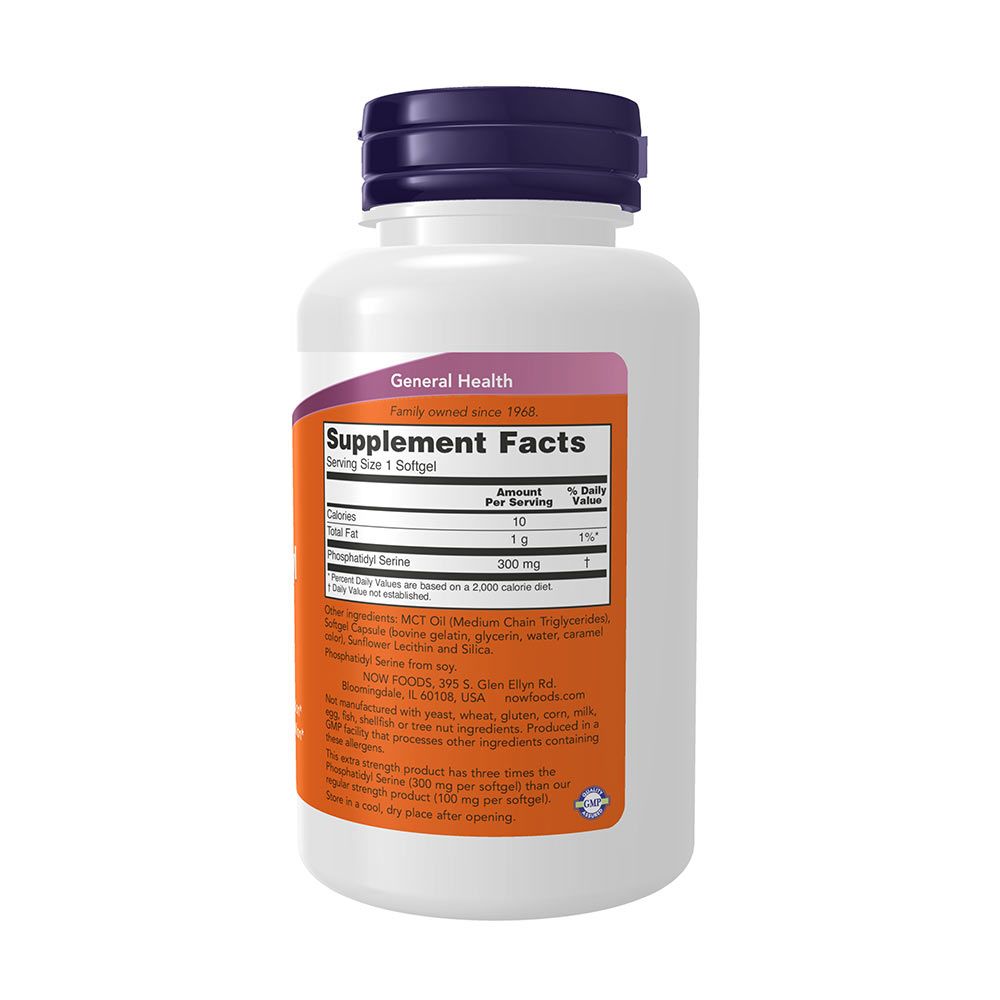 NOW - PHOSPHATIDYL SERINE 300 MG - 50 KAPSZULA NOW - PHOSPHATIDYL SERINE 300 MG - 50 KAPSZULA