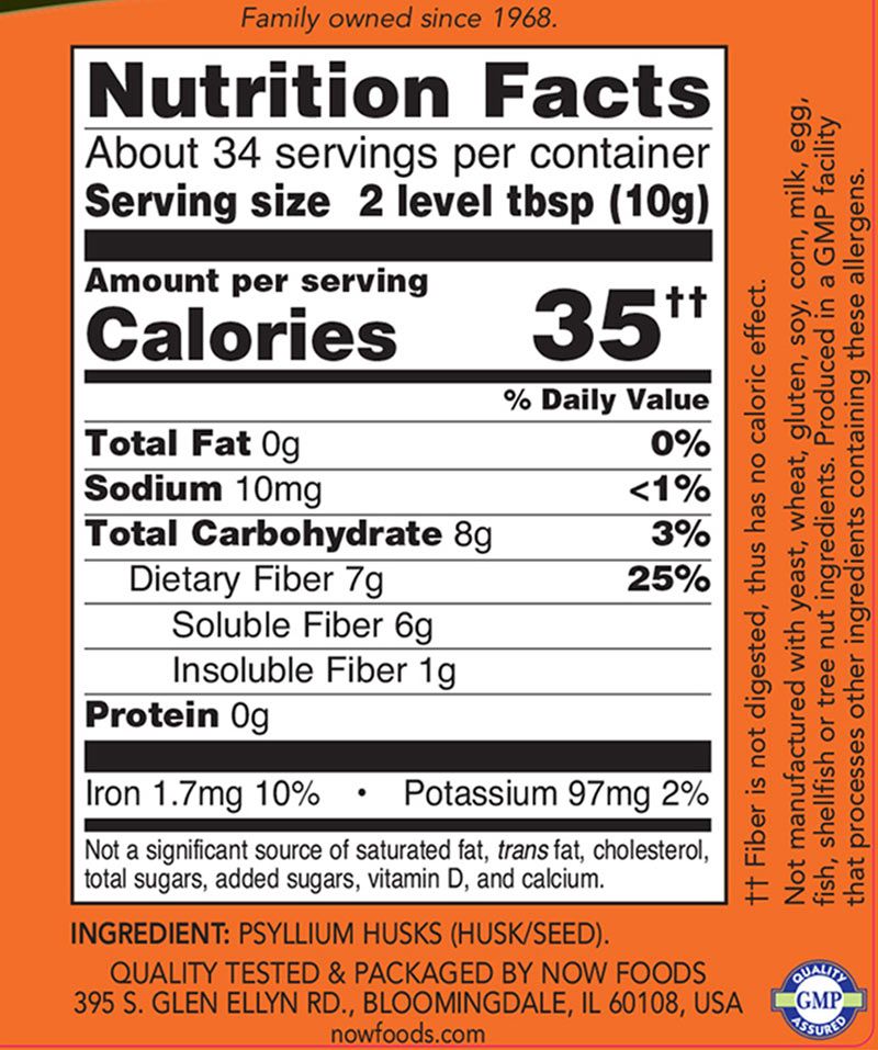 NOW - PSYLLIUM HUSKS, WHOLE - ÚTIFŰMAGHÉJ POR - 340 G NOW - PSYLLIUM HUSKS, WHOLE - ÚTIFŰMAGHÉJ POR - 340 G