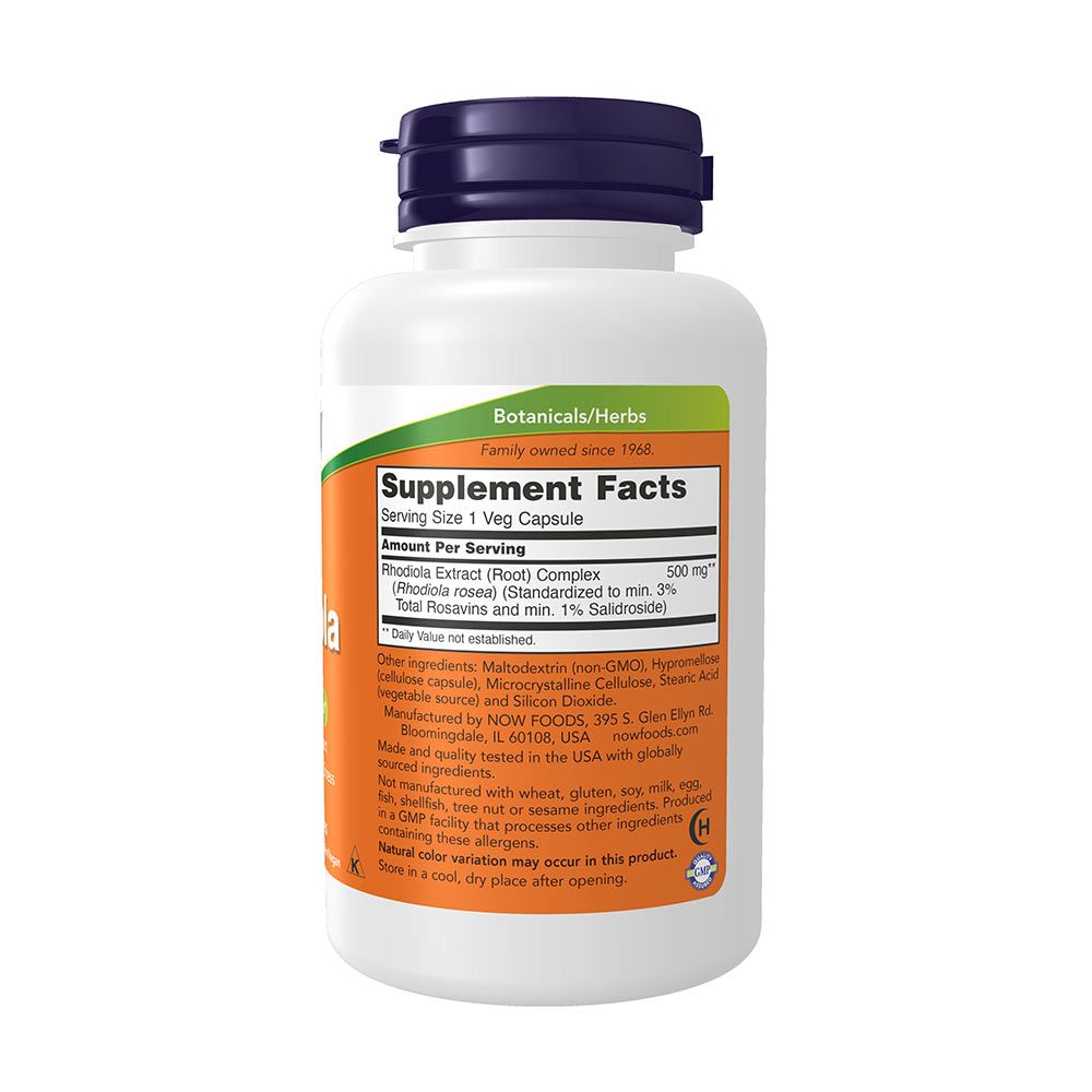 NOW - RHODIOLA - ARANYGYÖKÉR 500 MG - 120 KAPSZULA NOW - RHODIOLA - ARANYGYÖKÉR 500 MG - 120 KAPSZULA