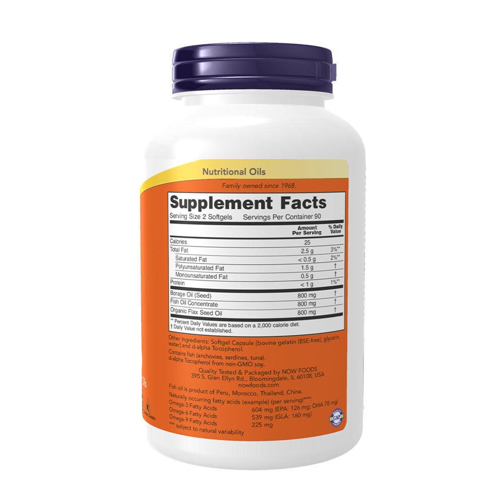 NOW - SUPER OMEGA 3-6-9 1200 MG - 180 KAPSZULA NOW - SUPER OMEGA 3-6-9 1200 MG - 180 KAPSZULA