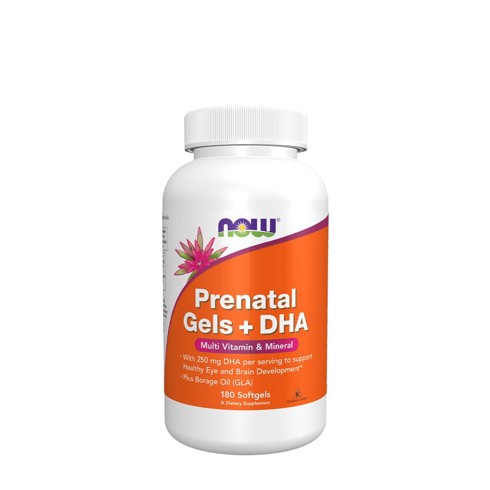 NOW - TERHESVITAMIN + DHA KAPSZULA - PRENATAL GELS + DHA - 180 KAPSZULA
