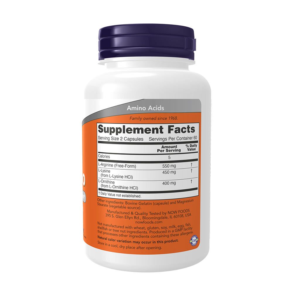NOW - TRI-AMINO - L-ARGININ L-ORNITIN L-LIZIN AMINOSAVAK - 120 KAPSZULA NOW - TRI-AMINO - L-ARGININ L-ORNITIN L-LIZIN AMINOSAVAK - 120 KAPSZULA