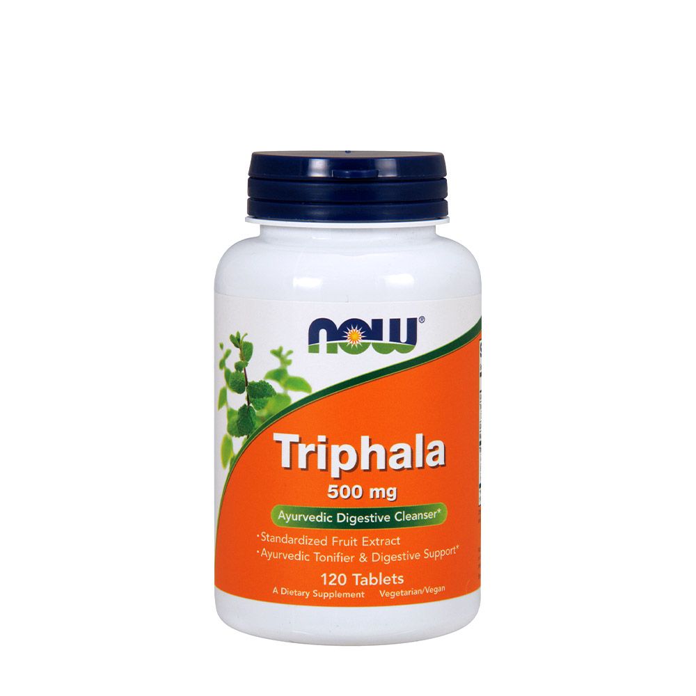 NOW - TRIPHALA 500 MG - GYÜMÖLCSKIVONAT - 120 TABLETTA NOW - TRIPHALA 500 MG - GYÜMÖLCSKIVONAT - 120 TABLETTA