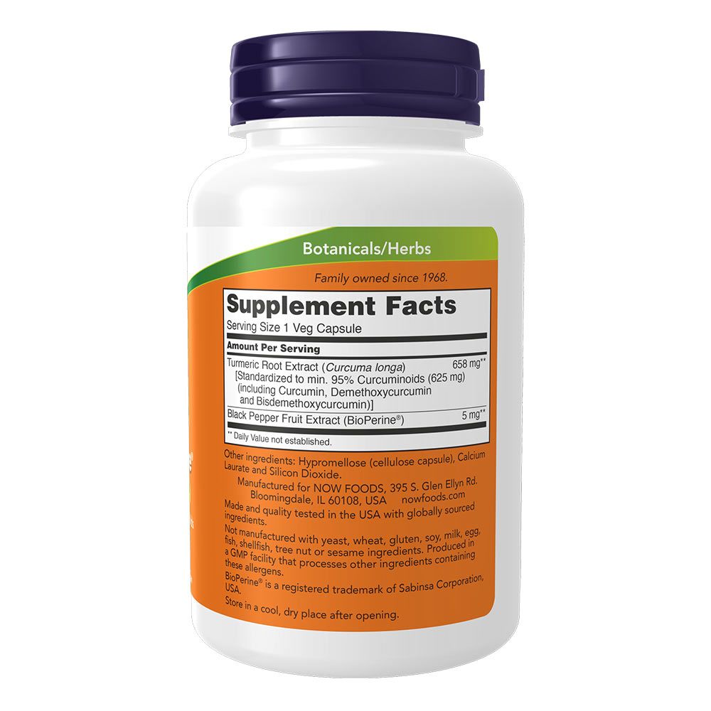 NOW - TURMERIC CURCUMIN + BIOPERINE - 90 KAPSZULA NOW - TURMERIC CURCUMIN + BIOPERINE - 90 KAPSZULA