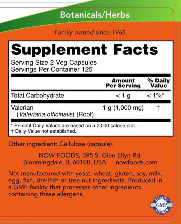 NOW - VALERIAN ROOT 500 MG - MACSKAGYÖKÉR - 250 KAPSZULA NOW - VALERIAN ROOT 500 MG - MACSKAGYÖKÉR - 250 KAPSZULA