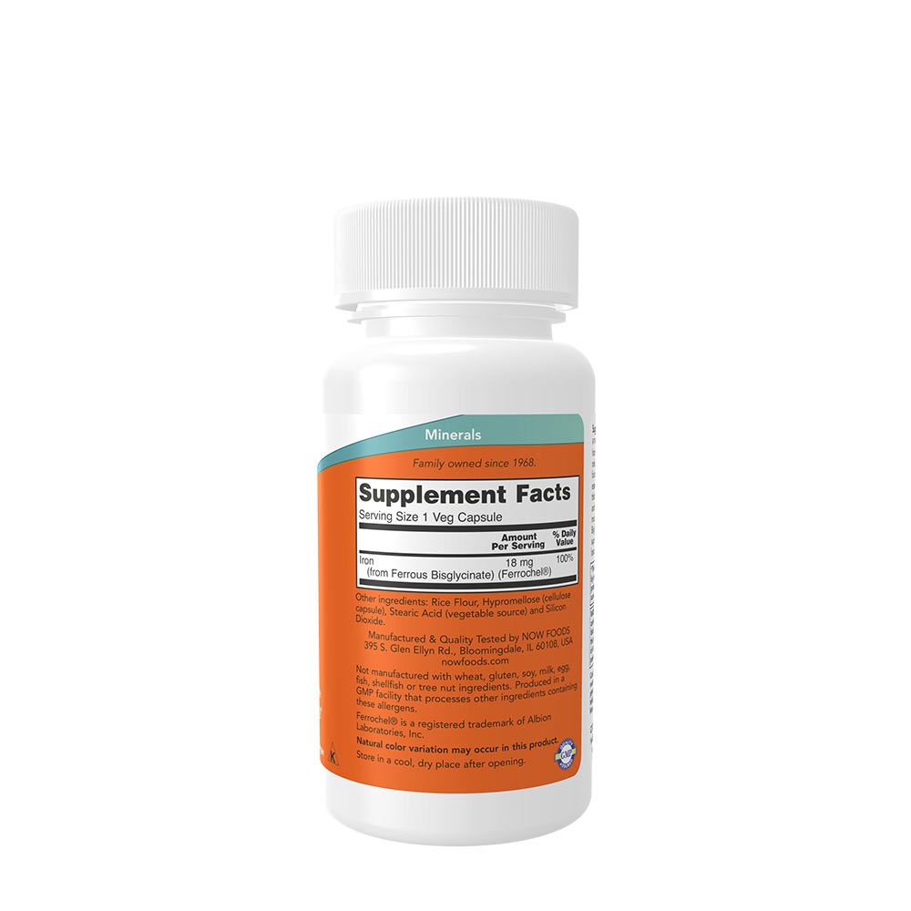 NOW - VAS 18 MG - IRON - 120 KAPSZULA NOW - VAS 18 MG - IRON - 120 KAPSZULA