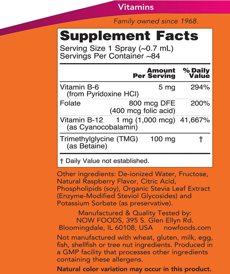NOW - VITAMIN B-12 LIPOSOMAL SPRAY - LIPOSZÓMÁS B12-VITAMIN - 59 ML NOW - VITAMIN B-12 LIPOSOMAL SPRAY - LIPOSZÓMÁS B12-VITAMIN - 59 ML