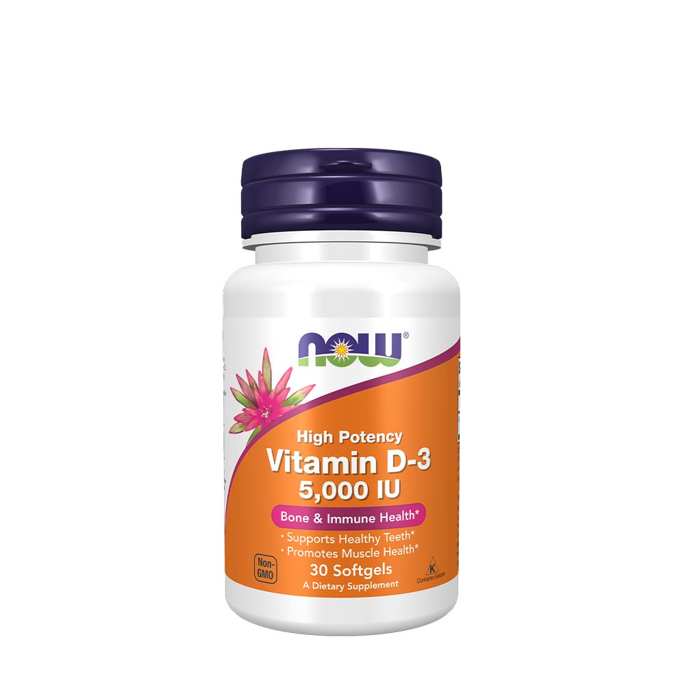 NOW - VITAMIN D-3 5,000 NE - 30 KAPSZULA NOW - VITAMIN D-3 5,000 NE - 30 KAPSZULA