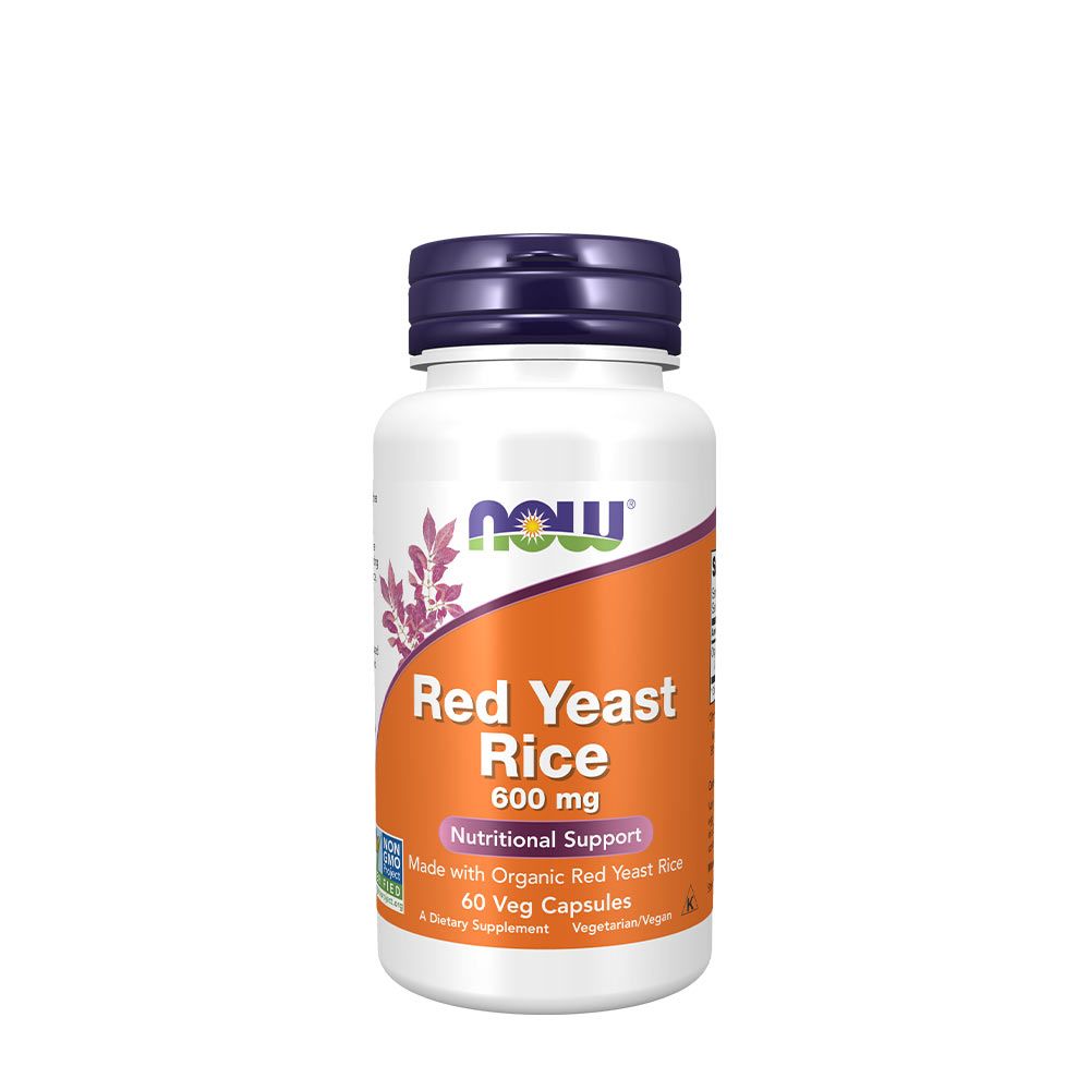 NOW - VÖRÖS RIZS ÉLESZTŐ 600 MG KAPSZULA - RED YEAST RICE 600 MG - 60 KAPSZULA
