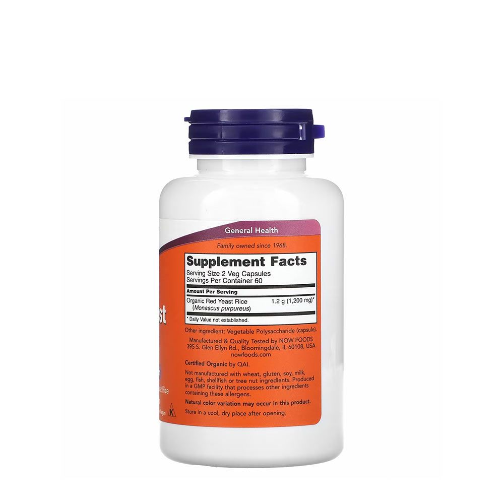 NOW - VÖRÖS RIZS ÉLESZTŐ 600 MG KAPSZULA - RED YEAST RICE 600 MG - 120 KAPSZULA NOW - VÖRÖS RIZS ÉLESZTŐ 600 MG KAPSZULA - RED YEAST RICE 600 MG - 120 KAPSZULA
