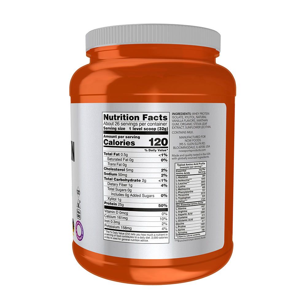 NOW - WHEY PROTEIN ISOLATE -TEJSAVÓFEHÉRJE IZOLÁTUM - KRÉMES VANÍLIA - 816 G NOW - WHEY PROTEIN ISOLATE -TEJSAVÓFEHÉRJE IZOLÁTUM - KRÉMES VANÍLIA - 816 G