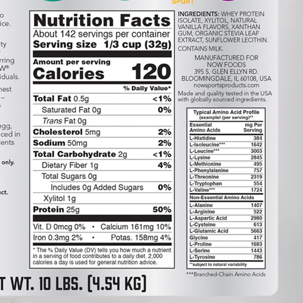 NOW - WHEY PROTEIN ISOLATE -TEJSAVÓFEHÉRJE IZOLÁTUM - KRÉMES VANÍLIA - 4540 G NOW - WHEY PROTEIN ISOLATE -TEJSAVÓFEHÉRJE IZOLÁTUM - KRÉMES VANÍLIA - 4540 G