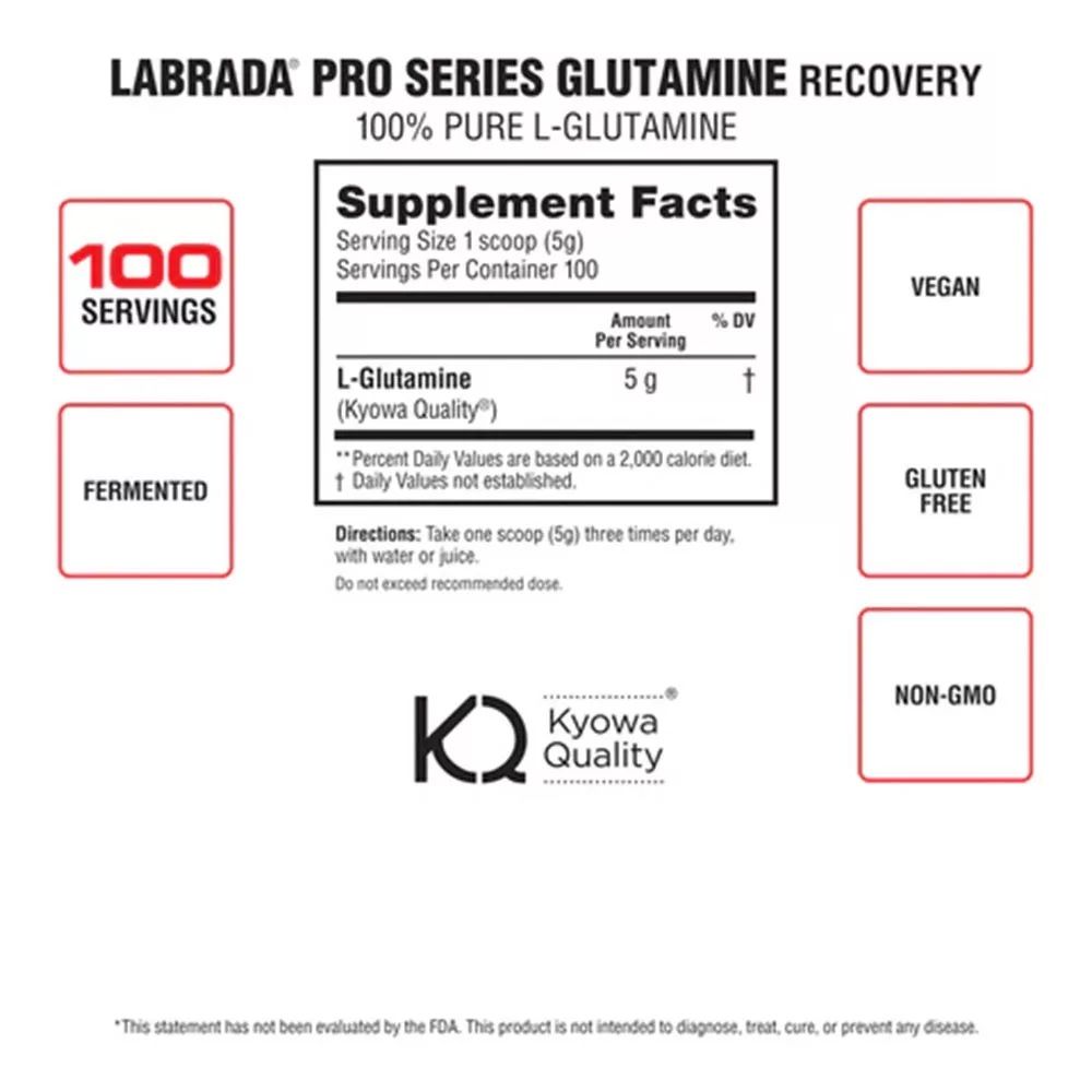 LABRADA - GLUTAMINE - 100% TISZTALÁSÚ L-GLUTAMIN - 500 G LABRADA - GLUTAMINE - 100% TISZTALÁSÚ L-GLUTAMIN - 500 G