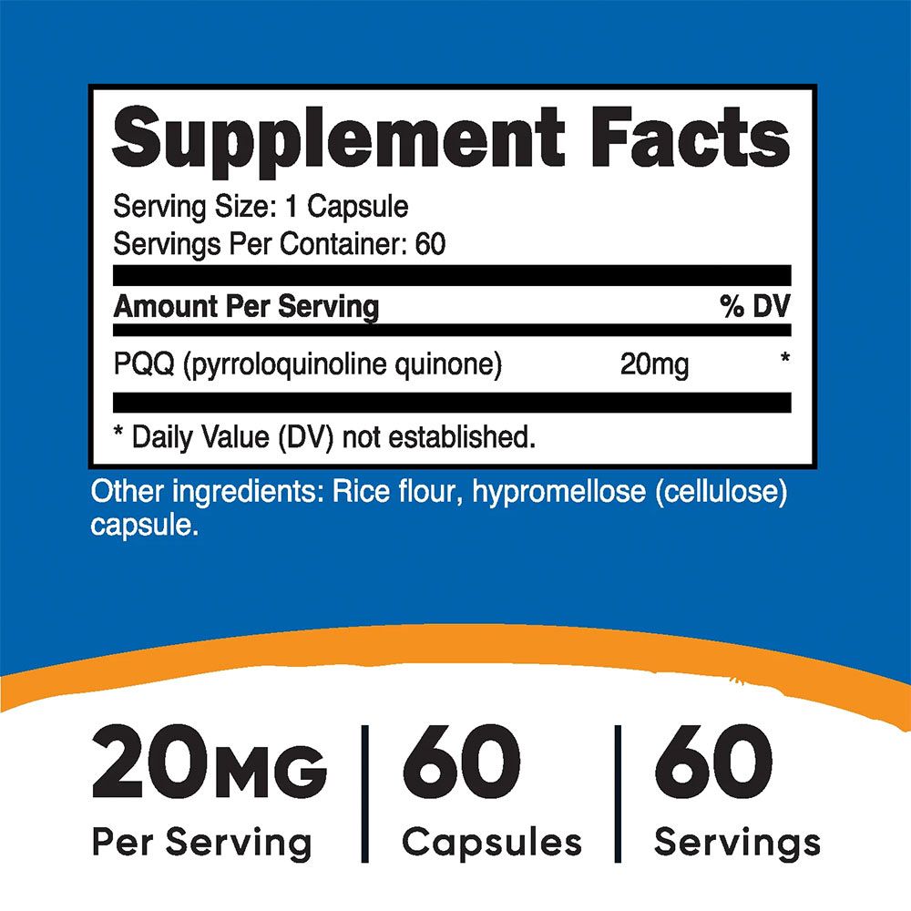 NUTRICOST - PQQ 20 MG - 60 KAPSZULA NUTRICOST - PQQ 20 MG - 60 KAPSZULA