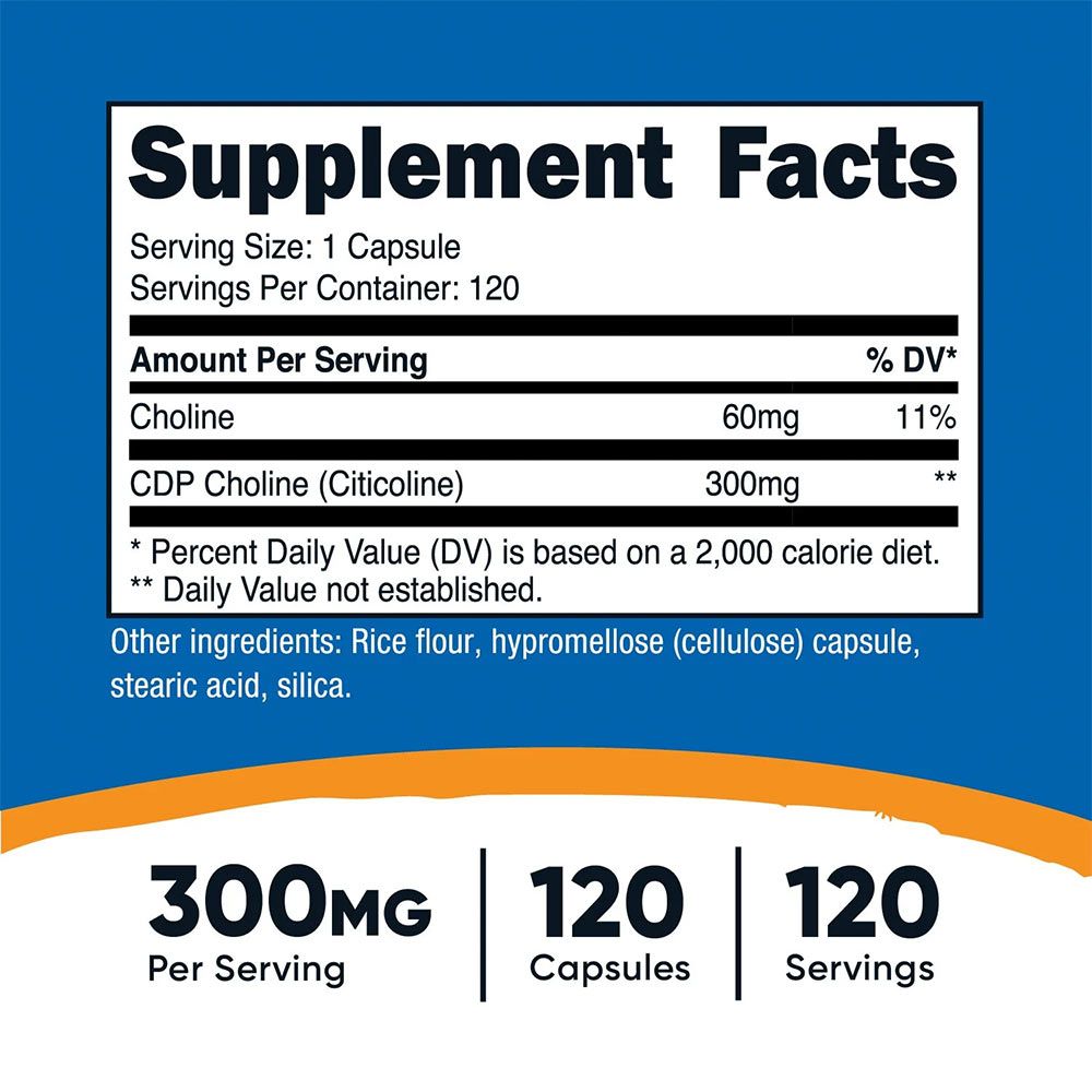 NUTRICOST - CDP CHOLINE - 120 KAPSZULA NUTRICOST - CDP CHOLINE - 120 KAPSZULA