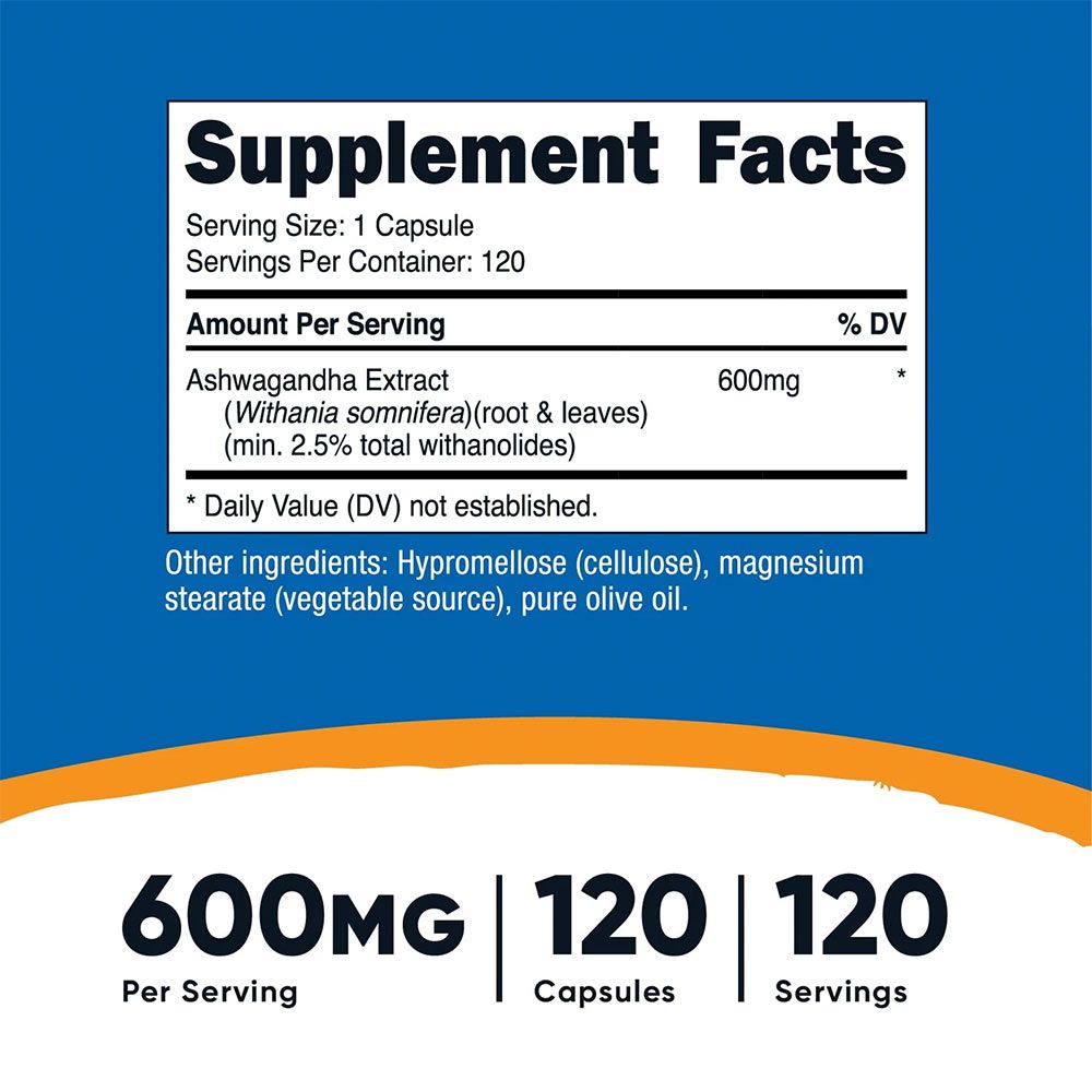 NUTRICOST - ASHWAGANDHA ROOT - 120 KAPSZULA NUTRICOST - ASHWAGANDHA ROOT - 120 KAPSZULA