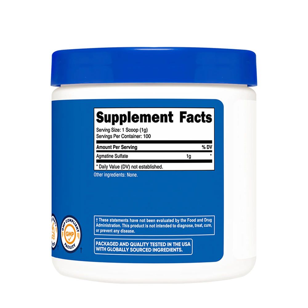 NUTRICOST - PURE AGMATINE SULFATE POR - 100 G NUTRICOST - PURE AGMATINE SULFATE POR - 100 G